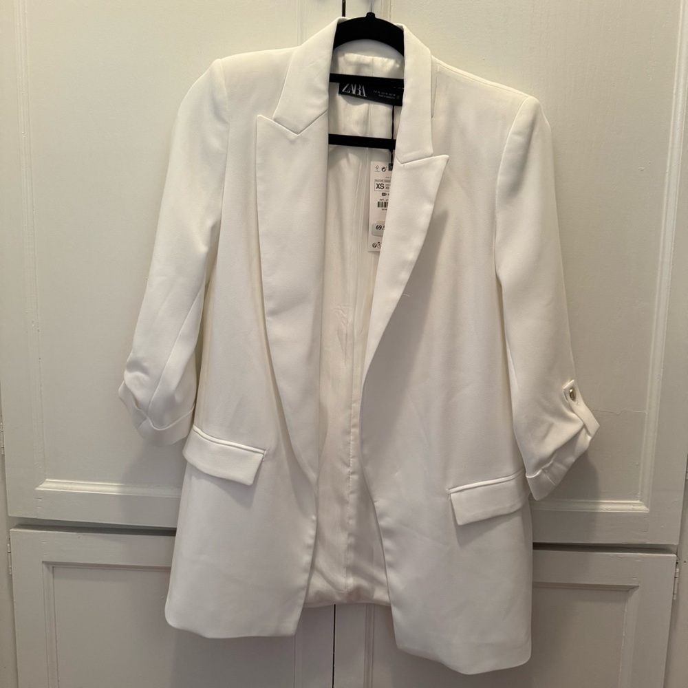 NWT Zara Women's White Blazer Jacket